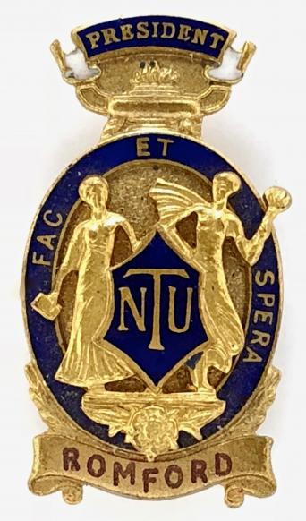 National Union of Teachers Romford president badge