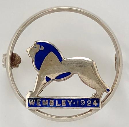 1924 British Empire Exhibition Wembley Lion silver badge by Charles Horner