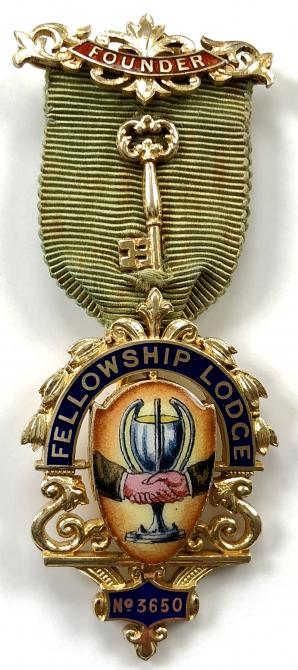 Masonic Fellowship Lodge No 3650 Founder Jewel