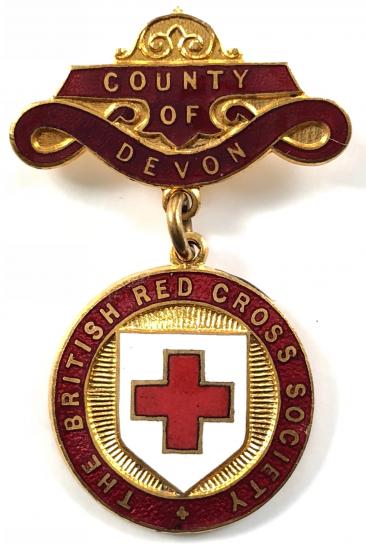 British Red Cross Society County of Devon badge 