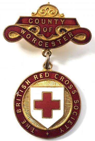 British Red Cross Society County of Worcester badge