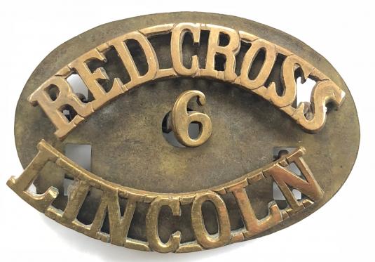 British Red Cross Society County of Lincoln shoulder title badge.