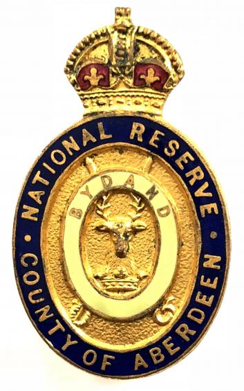 WW1 National Reserve County of Aberdeen home front badge.