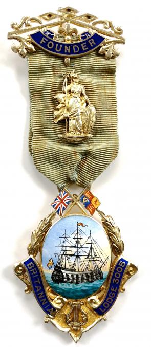 Masonic Britannia Lodge No 3005 Founder Jewel