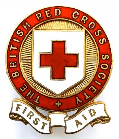 British Red Cross Society First Aid uniform sleeve badge.