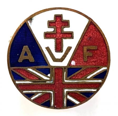 WW2 Free French 'Amis des Voluntaires Francais' AVF supporters badge