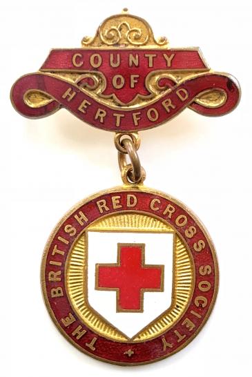 British Red Cross Society County of Hertford badge