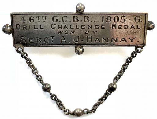 Boys Brigade 46th Glasgow Company 1905 silver drill challenge medal