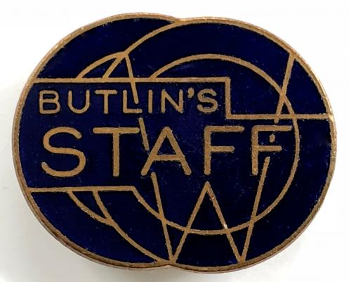 Butlins Holiday Camp numbered Staff badge