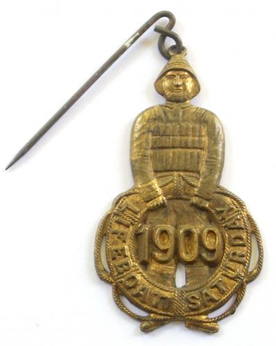 Royal National Lifeboat Institution RNLI Lifeboat Saturday 1909 badge
