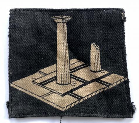 British Troops Cyrenaica District cloth divisional printed badge.