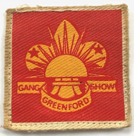Boy Scout Greenford Gang Show cloth badge