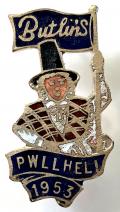 Butlins 1953 Pwllheli Holiday Camp Welsh lady badge
