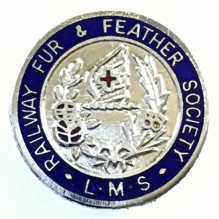 London Midland Scottish Railway LMS fur & feather society badge