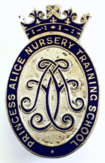 Princess Alice Nursery Training School qualification badge.