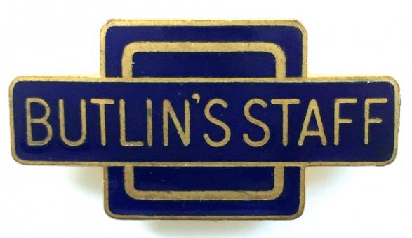 Butlins Holiday Camp numbered Staff badge