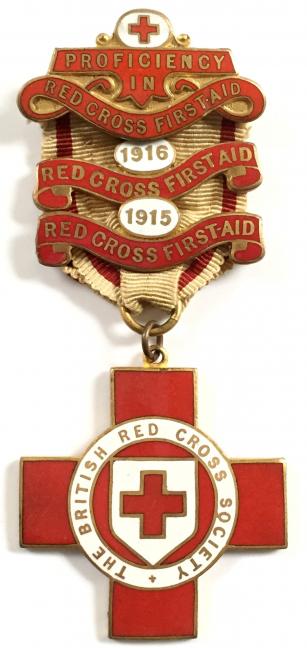 WW1 British Red Cross Society proficiency in first aid medal.