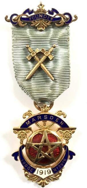 Masonic Marsden Lodge No 3978 Founder Jewel