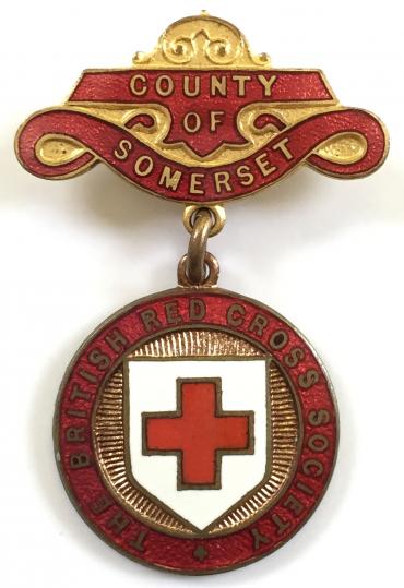 British Red Cross Society County of Somerset badge.