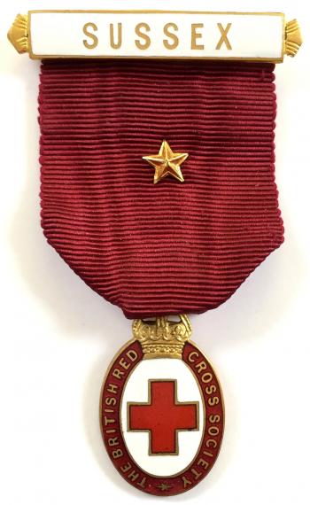 British Red Cross Society Honorary Vice President Sussex medal