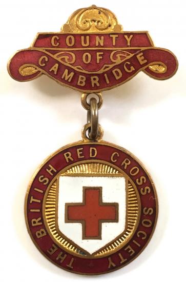 British Red Cross Society County of Cambridge badge.