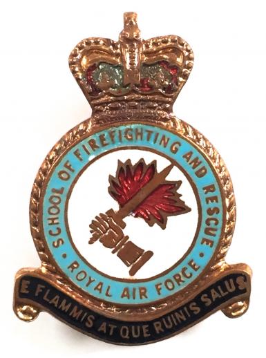 RAF School of Firefighting & Rescue Royal Air Force badge c1950s.