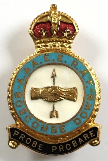 RAF A&AEE Boscombe Down Royal Air Force badge c.1939.