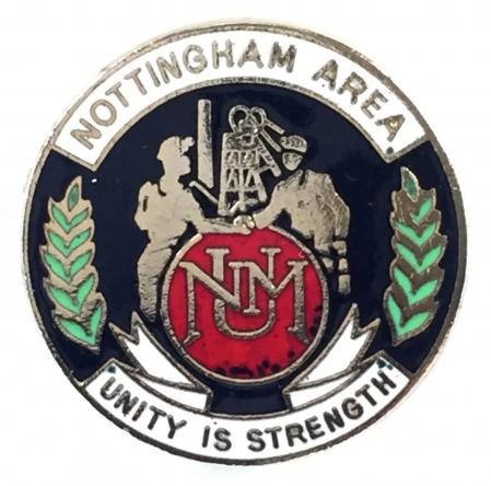 National Union of Mineworkers Nottingham NUM badge