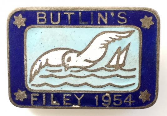 Butlins Filey 1954 holiday camp seagull badge.