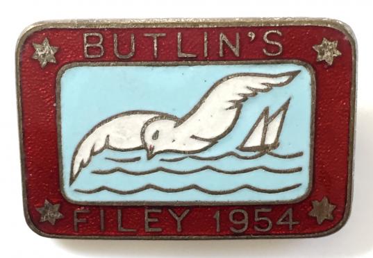 Butlins Filey 1954 holiday camp seagull badge.