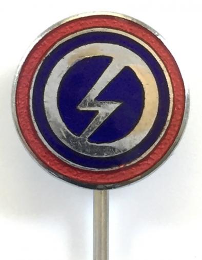 British Union of Fascists BUF flash in circle supporters badge c1938 