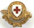 WW1 British Red Cross Society County of Derbyshire cap badge.
