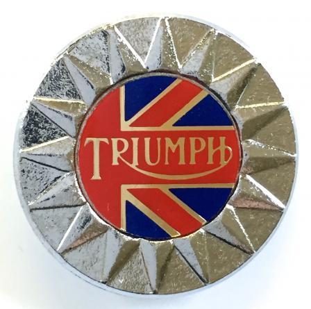 Triumph Motorcycle Union Jack Flag bikers badge.
