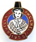 Butlins 1955 Pwllheli Holiday Camp welsh lady badge.