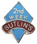 Butlins 2nd Week Holiday Camp kite badge.