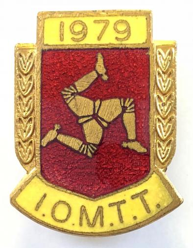 I.O.M.T.T. Motorcycle Racing 1979 Isle of Man badge.