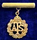 Auxiliary Territorial Service gilt ATS suspension brooch.