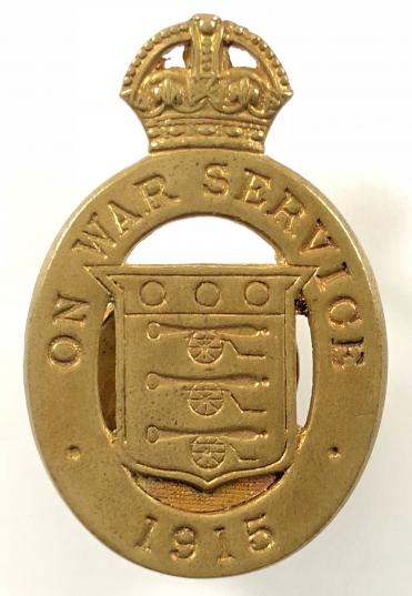 WW1 On War Service 1915 munition workers home front badge J.A.Wylie.
