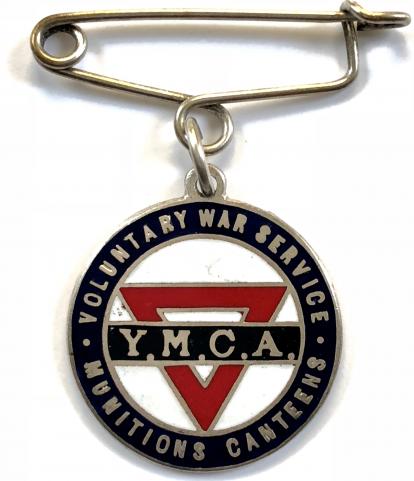 WW1 Voluntary War Service YMCA munitions canteens badge.