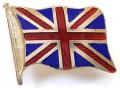 Patriotic Union Jack Flag badge by Stratton's Made in England.