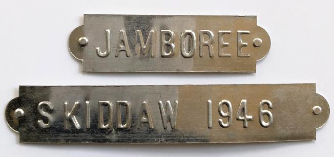 Boy Scouts 1946 Cumberland & Westmorland Jamboree stick badge.
