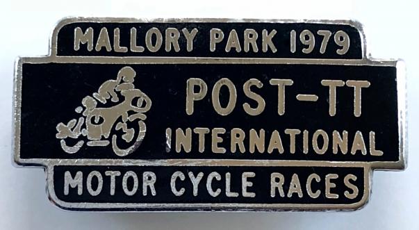 Mallory Park 1979 Post-TT international motor cycle race badge.