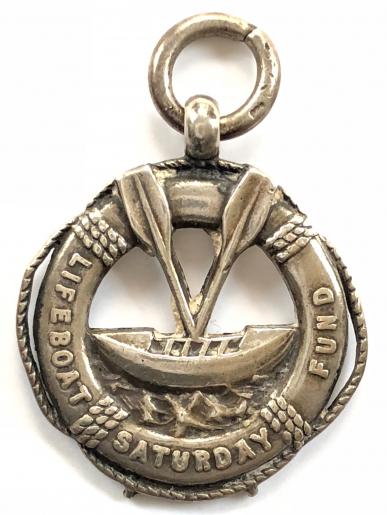 Royal National Lifeboat Institution RNLI charity fund 1909 silver medal.