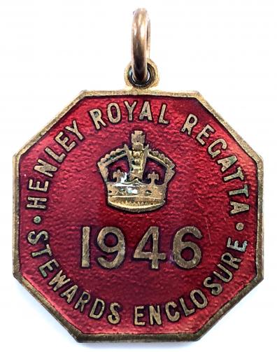 1946 Henley Royal Regatta stewards enclosure badge