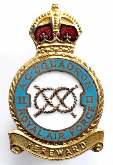 RAF No 2 A.C. Royal Air Force Reconnaissance Squadron Badge c.1940.