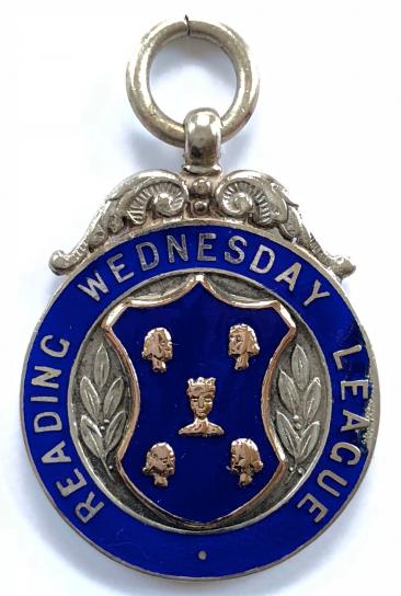 Reading Wednesday League 1933 silver football badge