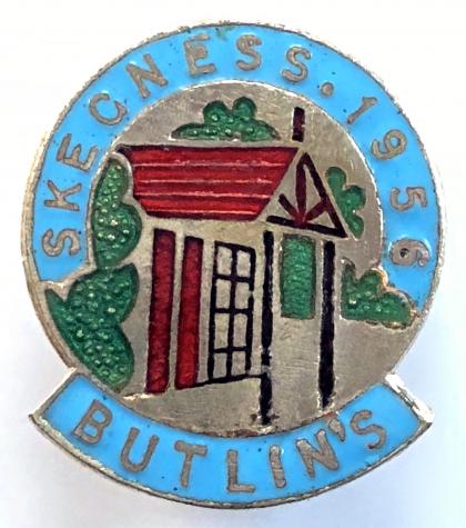 Butlins 1956 Skegness holiday camp red chalet badge