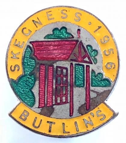 Butlins1956 Skegness holiday camp red chalet badge