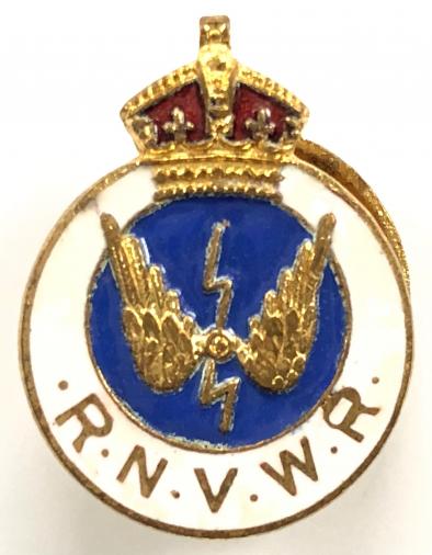 WW2 Royal Navy Volunteer Wireless Reserve RNVWR lapel badge.