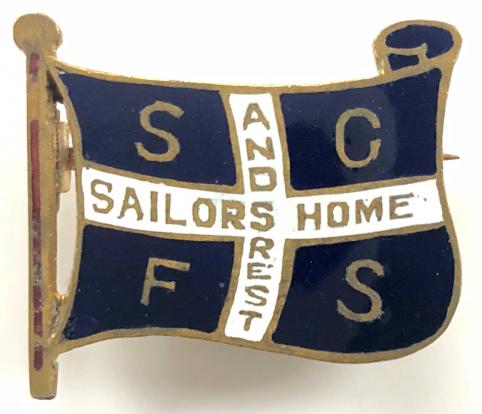 Seamens Christian Friend Society SCFS charity flag badge.